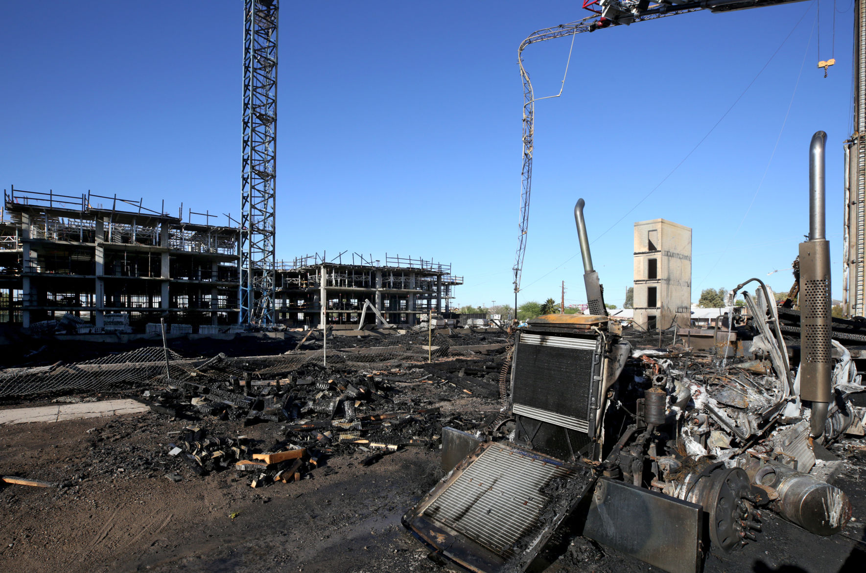 Tucson construction fire